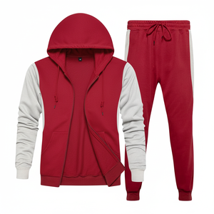 Custom Logo Chándal Hombres Tech Fleece Zip Sudadera con capucha y pantalones de jogging Moda Street wear Set - Product Image 1
