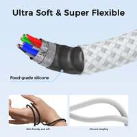 Câble UNIEAN 2.0 100W 240W en silicone liquide, type C, charge ultra-rapide, USB C vers USB C, cordon de données, sortie haute puissance