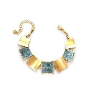 E595-B320-0301G สร้อยข้อมือแฟชั่นแบบโซ่และแบบเชื่อมต่อ - Product Image 1