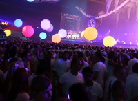 Ballon de foule gonflable en PVC avec lumière LED, vente chaude 2025, grand ballon de foule gonflable, ballon de foule pour la décoration de scène