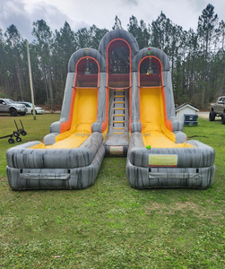 Mùa hè cho thuê thương mại đôi dòng trượt giá rẻ lâu đài nhảy <span class=keywords><strong>Inflatable</strong></span> trượt nước nhà máy bán - Product Image 6