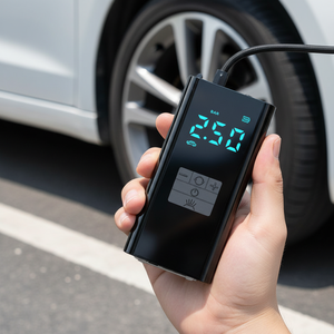 Inflador Eléctrico Inalámbrico Portátil con Monitor de Presión de Neumáticos <span class=keywords><strong>para</strong></span> Autos, Vehículos Todoterreno y Bicicletas - Manómetro Digital ABS - Product Image 4