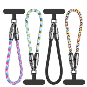 Cordón de teléfono cruzado 2 en 1 de carga rápida de 240W, correa de muñeca antirrobo, Cables de datos tipo C trenzados de nailon duradero - Product Image 1
