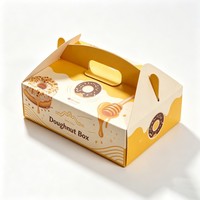 Boîte d'emballage pour desserts avec logo personnalisé, boîte d'emballage pour bonbons et beignets, boîte en papier pour beignets