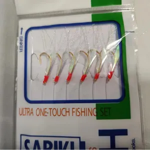 6-pin Bionic móc vàng bạc màu da trắng Dải Nhà máy chuyên ngành sáu móc cao su Chuỗi móc để giết cá - Product Image 2