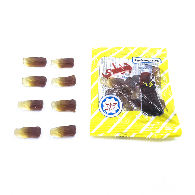 in bags soft asian  bottle shape pack gummy candy for wholesale candy toys jelly bean soft kosher candy