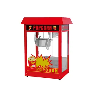 Ce Goedgekeurd 8Oz Organisch Glas Commerciële Elektrische Fabriek Popcorn Machine Industrieel Met Kar Guangzhou