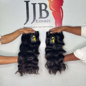 Extensiones de Cabello Natural Ondulado, Cabello Humano Virgen Indio con Cutícula Alineada, Rizado sin Procesar, en Paquetes para Mujeres - Product Image 1