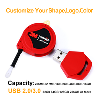 Memoria USB Personalizada con Diseño 3D, Logotipo en PVC, Forma de Dibujo Animado, 8Gb, 32Gb, 64Gb