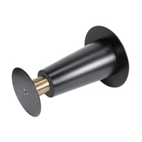 Base de table conique en métal noir robuste et moderne, vente en gros directe d'usine, installation facile pour restaurant, café, bistrot