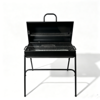 Barbecue familial avec fumoir et grill, au charbon de bois, résistant aux intempéries, accessoires d'extérieur, barbecue commercial