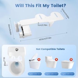 Ультратонкий унитаз с насадкой для ванной комнаты - Product Image 4