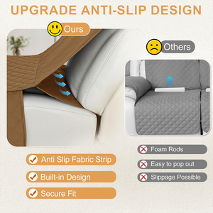 Hete Aanbieding Bruine Krasbestendige Waterdichte Rekbare Sofahoes voor Eenpersoonsbank Woonkamer Duurzame Meubelbeschermer - Product Image 5