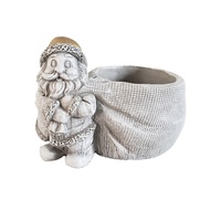 Jardinière décorative en ciment, design Père Noël, idéale pour la maison et le balcon – Nouveauté très prisée