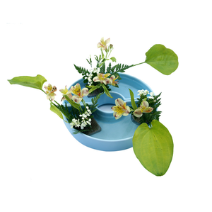 Keramik-Porzellan Moderne Halbkreisförmige Blumenvase <span class=keywords><strong>Ohara</strong></span> Schule Ikebana Arrangement-Behälter Umweltfreundlich 27,5cm Fassungsvermögen - Product Image 5