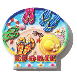 Aimant de réfrigérateur Souvenir de Roumanie personnalisé personnalisé imprimé résine Souvenir 3d aimants de réfrigérateur pour les villes de la côte du Litoral - Product Image 5