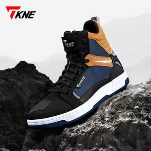 Bottes de moto hautes pour hommes TKNE, tendance, hiver, course moto, lacets - Product Image 3