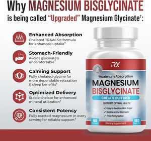 Capsules de <span class=keywords><strong>bisglycinate</strong></span> de magnésium 300 mg Elementsl favorisent la relaxation musculaire et la santé osseuse - Product Image 3