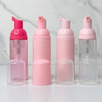 Flacon pulvérisateur vide en plastique PET rose avec pompe mousseuse pour nettoyant visage, 30ml 40ml 50ml 60ml 80ml 100ml 150ml 200ml 250ml