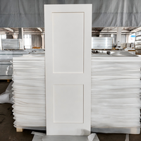 Puerta Americana Estándar de 30*80'' con Diseño Shaker, 2 Paneles, Núcleo Sólido, Interior Moderno, Puerta de MDF para Casas