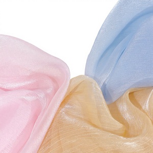 ผ้าออร์แกนซ่าโพลีเอสเตอร์เนื้อเบาแบบจีบสีสดใสสำหรับเด็กหญิงเด็กชาย-งานฝีมือ DIY เครื่องประดับผม ผ้าไหมไอซ์ฟลาวเวอร์ - Product Image 3