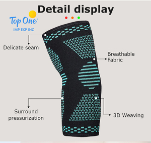 Top One logotipo personalizado tejido elástico gimnasio Fitness brazo protección béisbol y Cricket codo Brace manga Premium rodilleras - Product Image 4