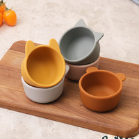 Nouveau bol à collation en silicone pour bébé, compatible micro-ondes, fournitures d'alimentation mère-enfant, direct usine