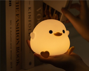 Nouvelle Lampe de Table Créative en Silicone pour Enfants, Design Moderne Canard <span class=keywords><strong>Doudou</strong></span>, LED Blanc Chaud, Taille Moyenne, Rechargeable, Minuterie de Sommeil, pour Chambre à Coucher - Product Image 2