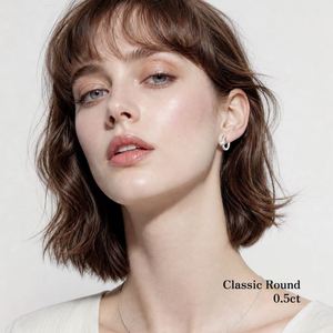 Boucles d'oreilles créoles Huggie en argent sterling S925 plaqué or avec moissanite étincelante 1,0 ct taille ronde VVS GRA pour femme - Product Image 5