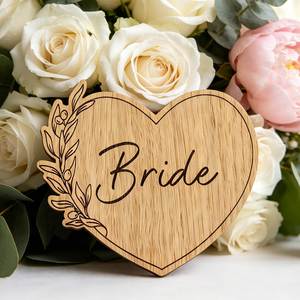 Custom Name Laser Engraved Wooden Coaster Personalized Handmade Durable Lightweight Keepsake Gift Wedding Favor Bridal <b>Shower</b> - Product Image 1