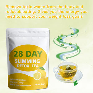 OEM Thé pour la perte de poids biologique naturel à base de plantes, saveur citron Thé détox 28 jours Thé amincissant à la feuille de séné - Product Image 2