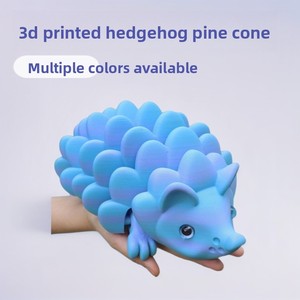 Juguete de simulación de animal de plástico con impresión 3D, con diseño de erizo y piña, articulaciones móviles, para escritorio, de gran éxito transfronterizo - Product Image 1