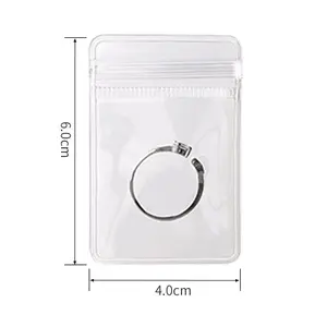 Transparent PVC Jewelry Organizer Package Bags Self Sealing Pouch Clear Anti-Oxidation Bag Earring Necklace Storage Holder