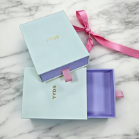 Custom Logo Drawer Sliding Cardboard Paper Eco-Friendly Recycled Materials Matt Lamination Embossing Sponge Luxury Gift Jewelry
