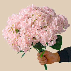 High Simulation Silk Artificial Hydrangea Flowers Soft Fake <strong>Flo</strong> for Wedding Thanksgiving Christmas Home Decoration - Product Image 1