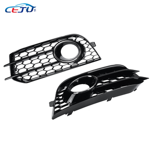 Cubierta de Faro Antiniebla Delantero para Auto, Material ABS, Negro Brillante, Rejilla Delantera Tipo Panal para <span class=keywords><strong>Audi</strong></span> <span class=keywords><strong>A1</strong></span> 8X 2010 2011 2012 <span class=keywords><strong>2013</strong></span> 2014 - Product Image 5