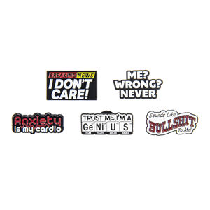 カスタムクリエイティブ英語対話金属バッジダイカスティングテクニック学校IDロゴデザイン胸ピンギフト - Product Image 2