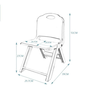 Silla Plegable Portátil de Plástico Moderna y Segura para Niños, para Dormitorio, Sala de Estar, Uso Interior y Exterior - Product Image 6