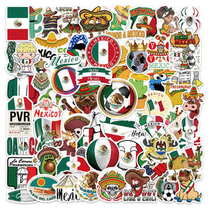 Pegatinas de grafiti para ordenador portátil, pegatinas de vinilo de dibujos animados divertidos de estilo mexicana, 60 uds. - Product Image 2