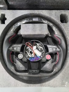 Volant en cuir compatible avec les Audi A3 A4 B9 A5 RS3 RS5 <span class=keywords><strong>S3</strong></span> S4 S5 S6 S7 RS6 RS7 B8.5 B8 8V Rs4 A6 A7 C7 Q3 Q5 S8 R8 - Product Image 6