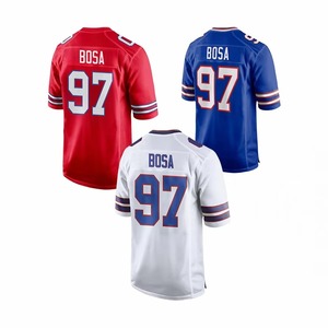 Custom High Quality Adult 100% Polyester Breathable Plus Size Short Sleeve American Football Jersey Anti-Bacterial Quick Dry - Product Image 3