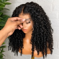 Peluca de Cabello Humano Rizado Birmano Vietnamita SDD Doble Trama 13x4 HD Lace Frontal Sin Pegamento para Mujeres Negras al por Mayor
