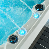 Bain à remous extérieur en acrylique pour 5 personnes avec massage et éclairage LED