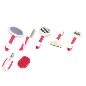 Ensemble de brosses de toilettage pour animaux de compagnie en 7 pièces pour le nettoyage quotidien des chevaux, kit de toilettage pour chien, voiture et animaux de compagnie avec sac de toilettage - Product Image 3