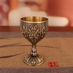 Calice Reale Vintage Fatto a Mano in Lega di Zinco, Coppa con Rilievi, Calice Dorato del Re Artù Medievale - Product Image 4