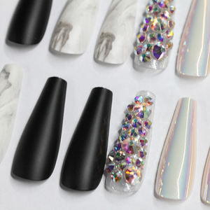 Yelix personalizado XXL <span class=keywords><strong>uñas</strong></span> postizas largas asequible africano Ankara diseños glamoroso fiesta Prensa en <span class=keywords><strong>uñas</strong></span> duradero fácil de aplicar - Product Image 1