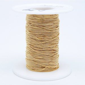 Rollo de Cadena de Oro de 1.05 mm con Eslabón Cubano AU585 de 14 Quilates Reales, Cadena Italiana Original de 14k para la Fabricación de Joyería Permanente - Product Image 6