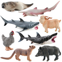 Modèle réaliste en PVC massif d'animaux sauvages transfrontalier : Chèvre Angolaise, Truie, Sanglier, Léopard, Phoque, Requin Blanc (modèles en position de reproduction et de maternité)