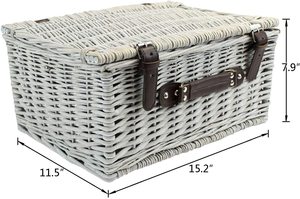 Cesta <span class=keywords><strong>de</strong></span> picnic multiusos para <span class=keywords><strong>2</strong></span> personas, cesta <span class=keywords><strong>de</strong></span> mimbre, romántica, al por mayor - Product Image 2