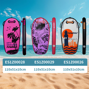 Planche de surf <span class=keywords><strong>gonflable</strong></span> en PVC améliorée planche de natation portable planche à pagaie durable en tissu brossé haute résistance résistant aux rayures - Product Image 4